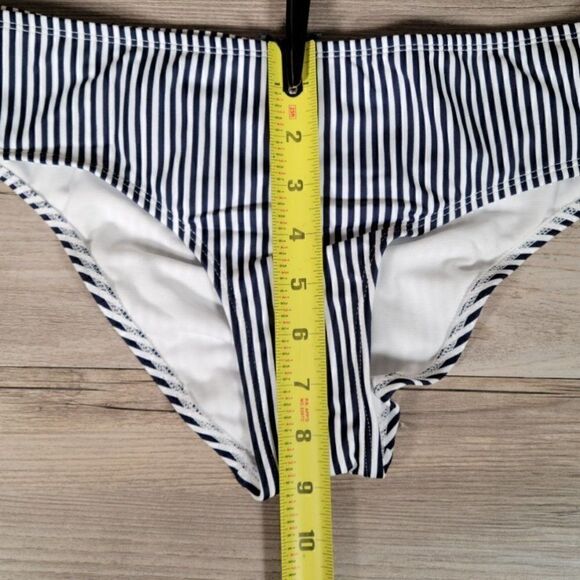 Xhilaration Juniors' Blue Stripe Cheeky Bikini Bottom Sz L - Picture 6 of 12